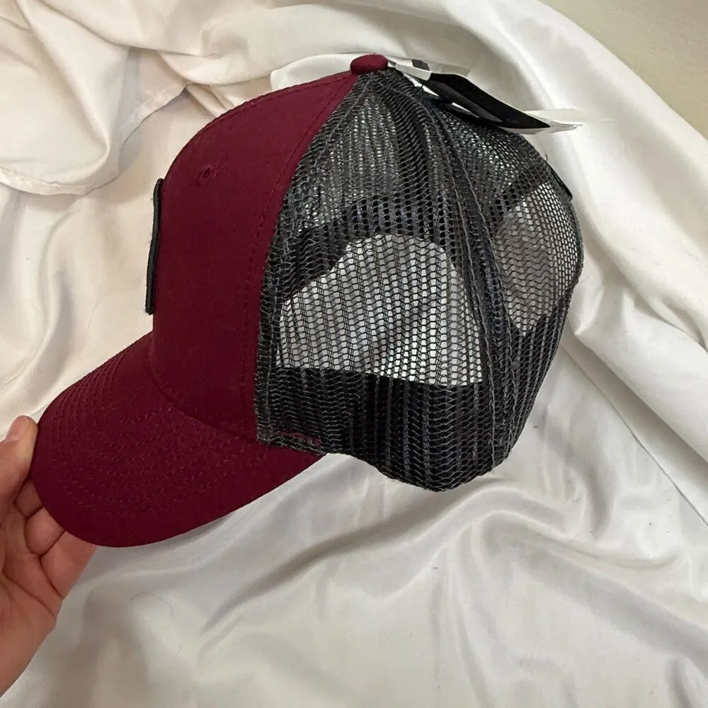 Alpine Design Men's AD M Patch Trucker Maroon Outdoor Hiking Gorpcore Camp
